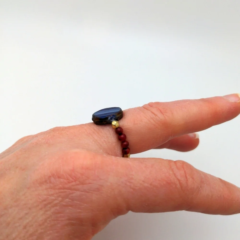 Sapphire Blue Medallion Ring